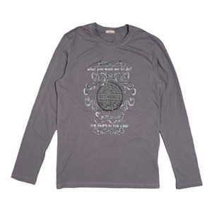 John Galliano  Pimps In The Crib Silver Print L/S T Shirt Mens Medium